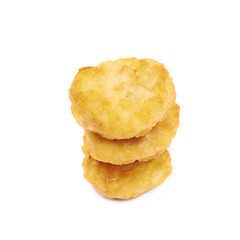 Breaded chicken nugget composition isolated