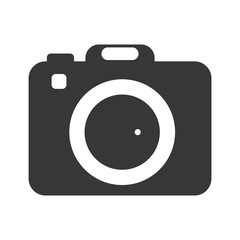 Technology and gadget concept represented by camera icon. Isolated and flat illustration