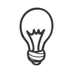 Energy concept represented by light bulb icon. Isolated and sketch illustration
