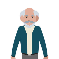 flat design senior man icon vector illustration