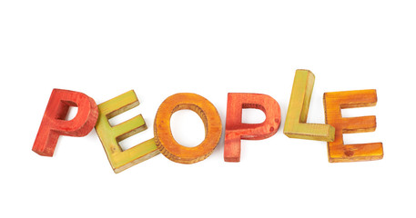 Word made of wooden letters isolated