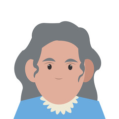flat design senior woman icon vector illustration
