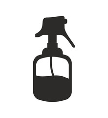 Hair salon and barber shop concept represented by bottle splash bicon. Isolated and flat illustration