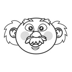 flat design senior man icon vector illustration