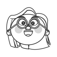 flat design senior woman icon vector illustration