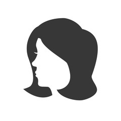 Woman concept represented by female head icon. Isolated and flat illustration