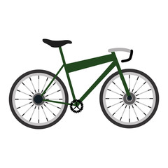 Naklejka premium flat design single bike icon vector illustration