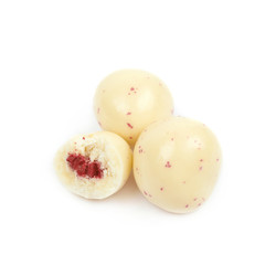 White chocolate candy ball isolated