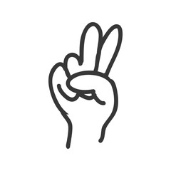 Sketch concept represented by human hand icon. Isolated and flat illustration