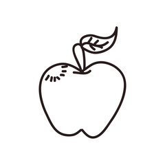 Sketch concept represented by apple icon. Isolated and flat illustration