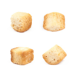 Garlic crouton isolated