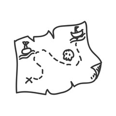 Sketch concept represented by map icon. Isolated and flat illustration
