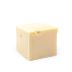 Piece of cheese isolated