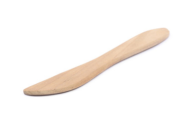 Wooden butter knife isolated