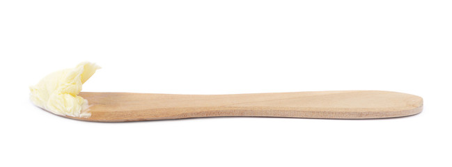 Wooden butterknife isolated