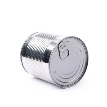 Metal tin can isolated