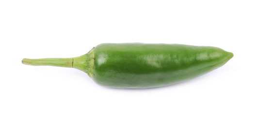 Green jalapeno pepper isolated
