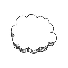 Sketch concept represented by cloud icon. Isolated and flat illustration