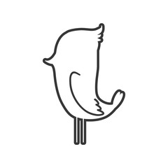 Cute animal concept represented by bird cartoon icon. Isolated and flat illustration