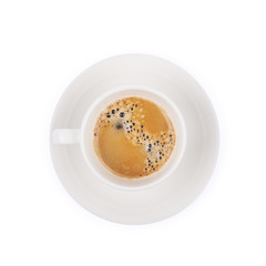 Cup of coffee isolated