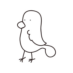 Cute animal concept represented by bird cartoon icon. Isolated and flat illustration