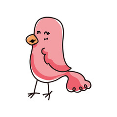 Cute animal concept represented by bird cartoon icon. Isolated and flat illustration