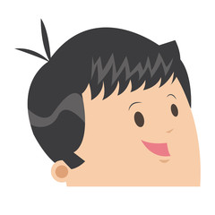 flat design face of man icon vector illustration