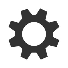 flat design single gear icon vector illustration