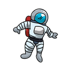 Science and space concept represented by astronaut icon. Isolated and sketch illustration