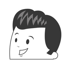 flat design face of man icon vector illustration