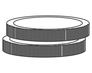 flat design simple coins icon vector illustration