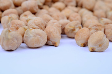 Many chick peas on background