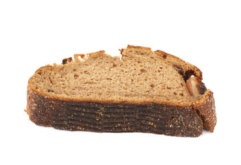 Slice piece of bread isolated