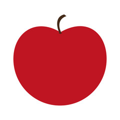 flat design whole apple icon vector illustration