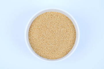 Bowl with amaranth seeds