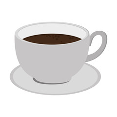 flat design coffee cup icon vector illustration