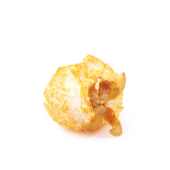 Single popcorn flake isolated