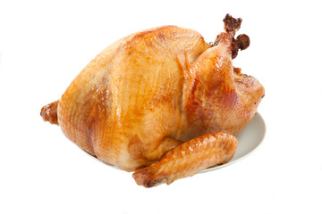 Roasted Turkey on white