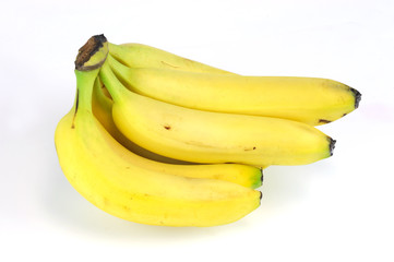 Fototapeta na wymiar yellow banana on white background