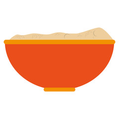 flat design single bowl icon vector illustration