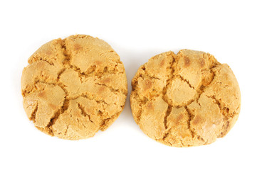 fresh baked cookie isolated on white background
