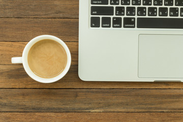coffee and notebook on morning work
