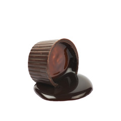 Chocolate confection candy isolated