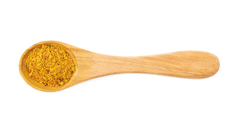 Spoon full of yellow curry powder