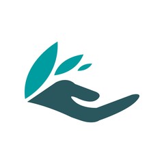 Design Handcare logo icon vector
