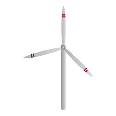 flat design wind turbine icon vector illustration