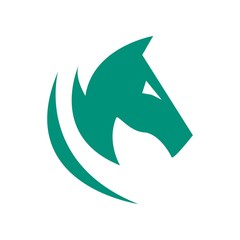 Horse logo animal icon vector