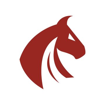 Horse logo animal icon vector