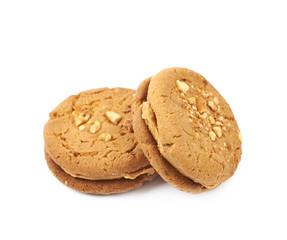 Peanut butter homemade cookie isolated