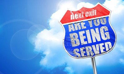 are you being served, 3D rendering, blue street sign